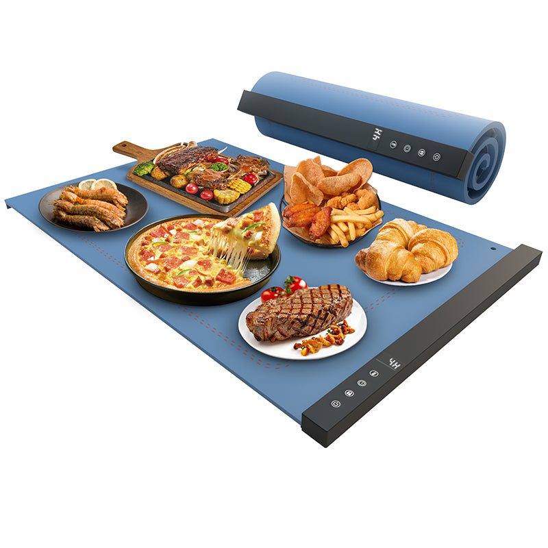 Silicone Food Warmer Tray With Timer And Child Lock Five-Level Temperature Adjustment Heat-Retaining Pad Silicone Insulated Food Tray